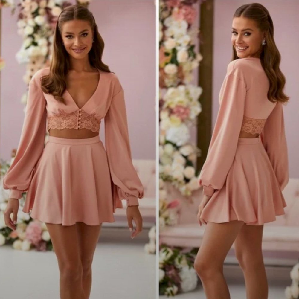 Alamour the Label Pink Lace Set